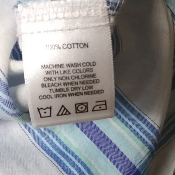 Foxcroft Light Blue Plaid Button Down Size 10 - Picture 5 of 5